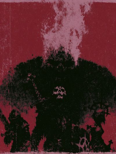 Abstract Crimson Bloom Poster. poster