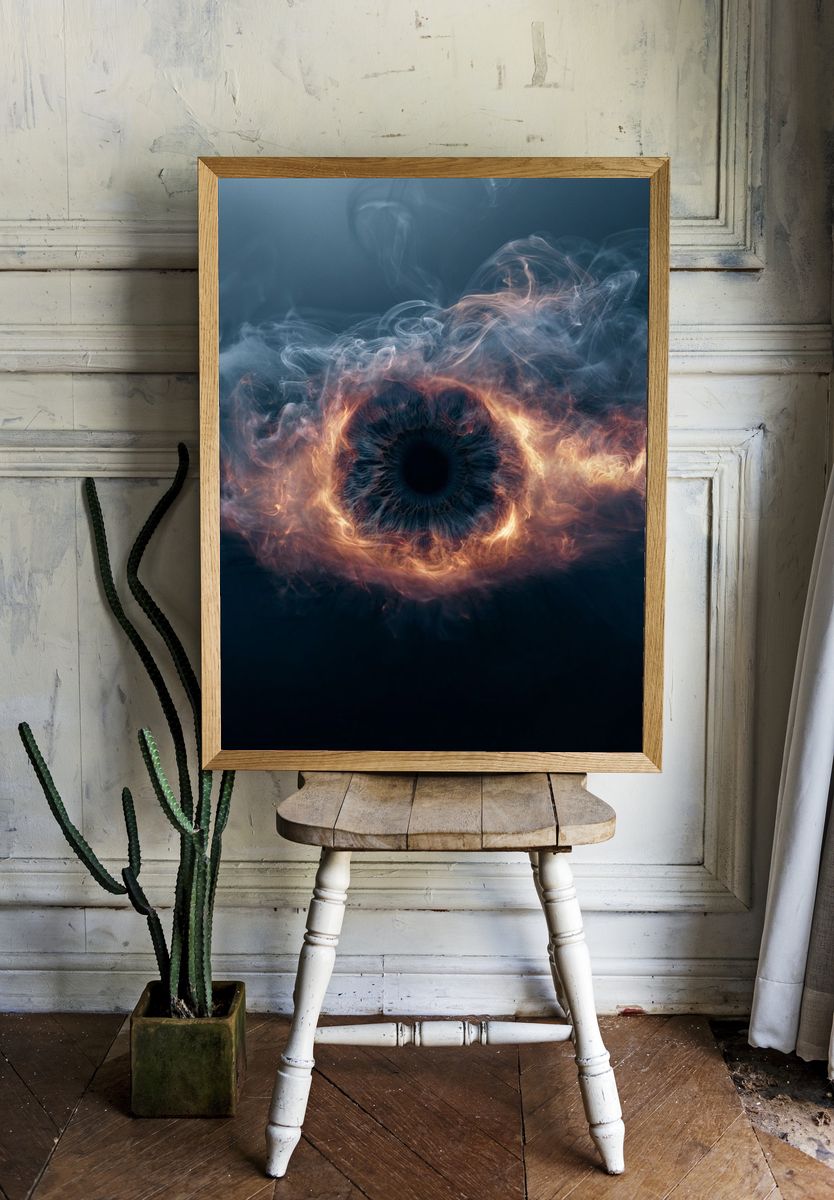 Cosmic Eye Abstract Poster. — room view 1
