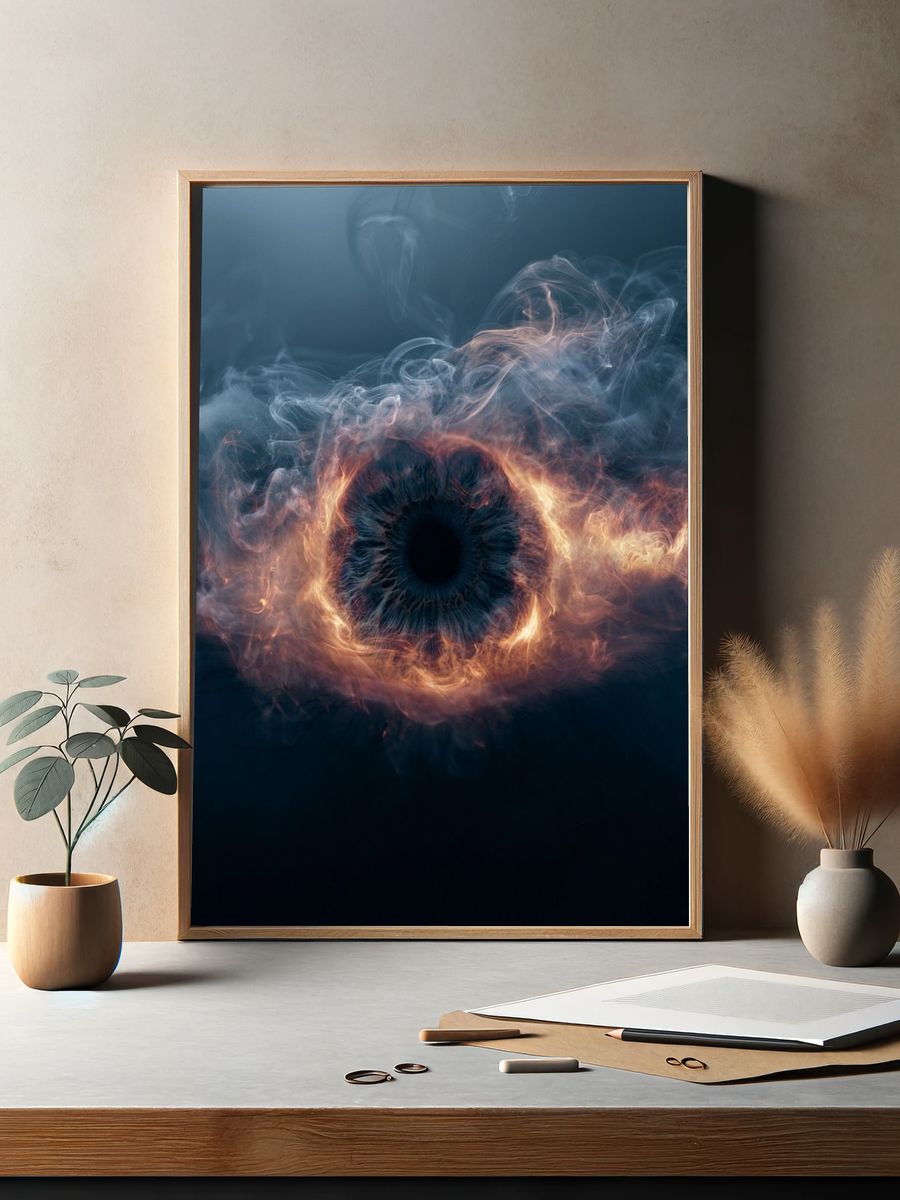 Cosmic Eye Abstract Poster. — room view 2