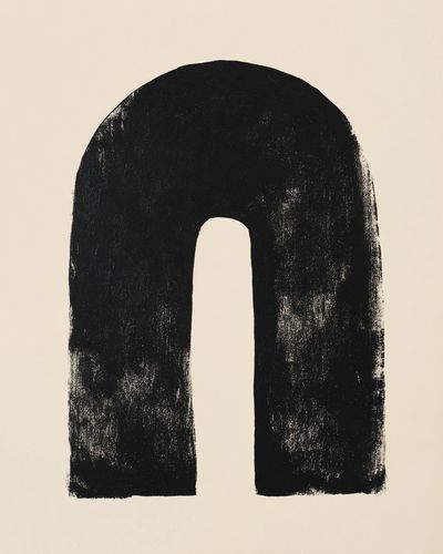 Monochrome Arch Abstract Print.