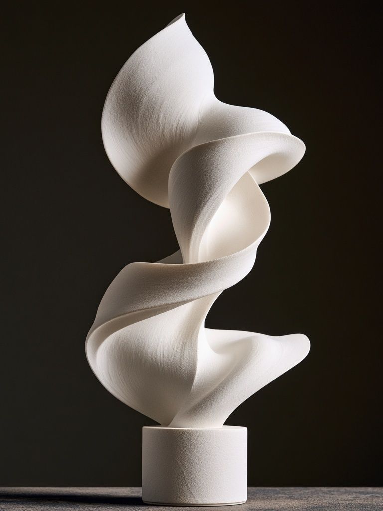 Abstract White Sculpture Poster. poster — abstract art