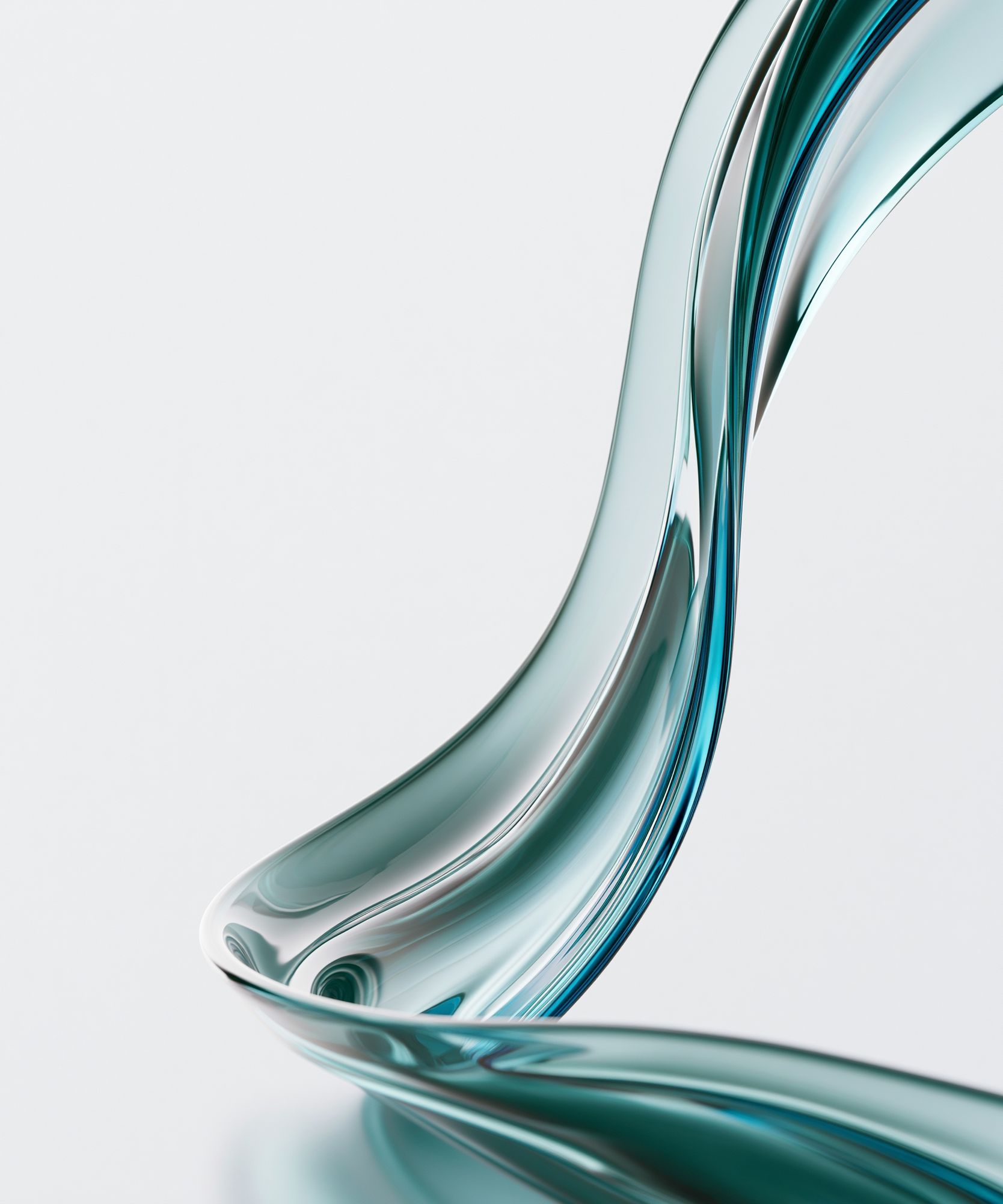 Glass Wave Abstract Print. poster — abstract art
