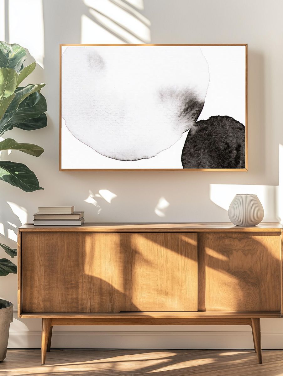 Minimal watercolor stain texture background. — room view 3