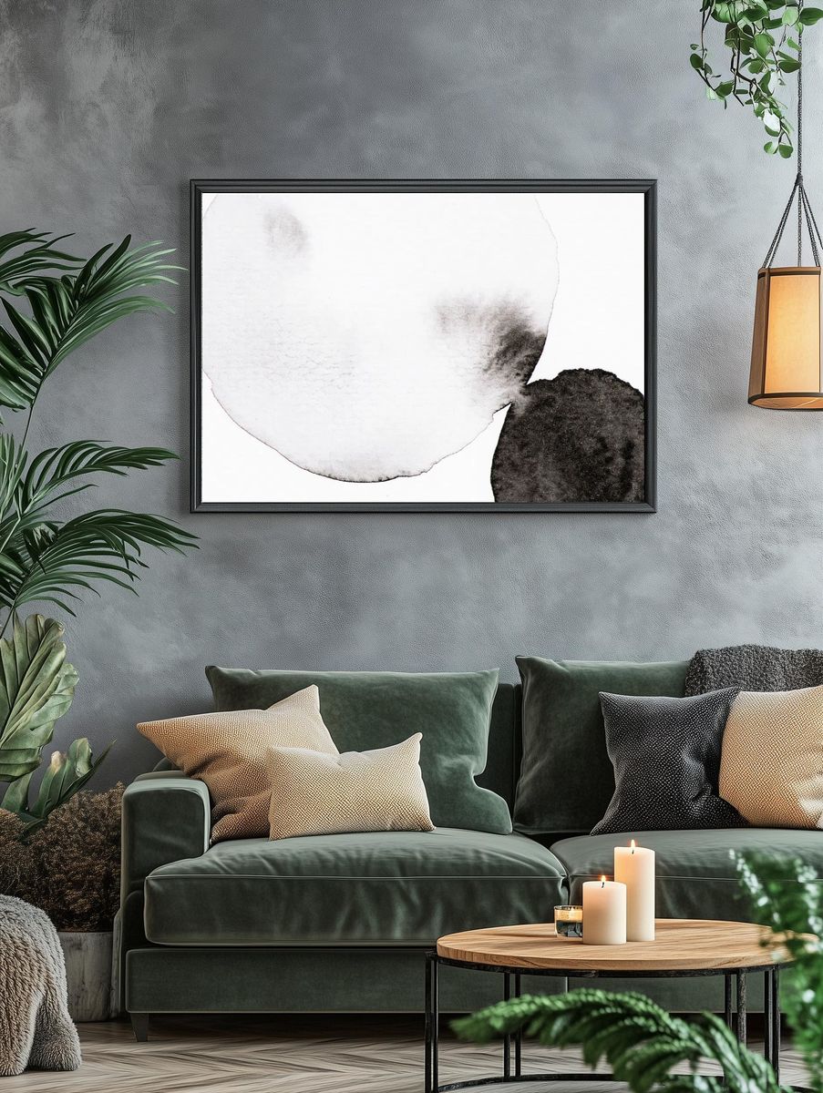 Minimal watercolor stain texture background. — room view 4