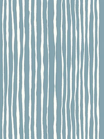 Blue Wavy Stripes Abstract Poster.