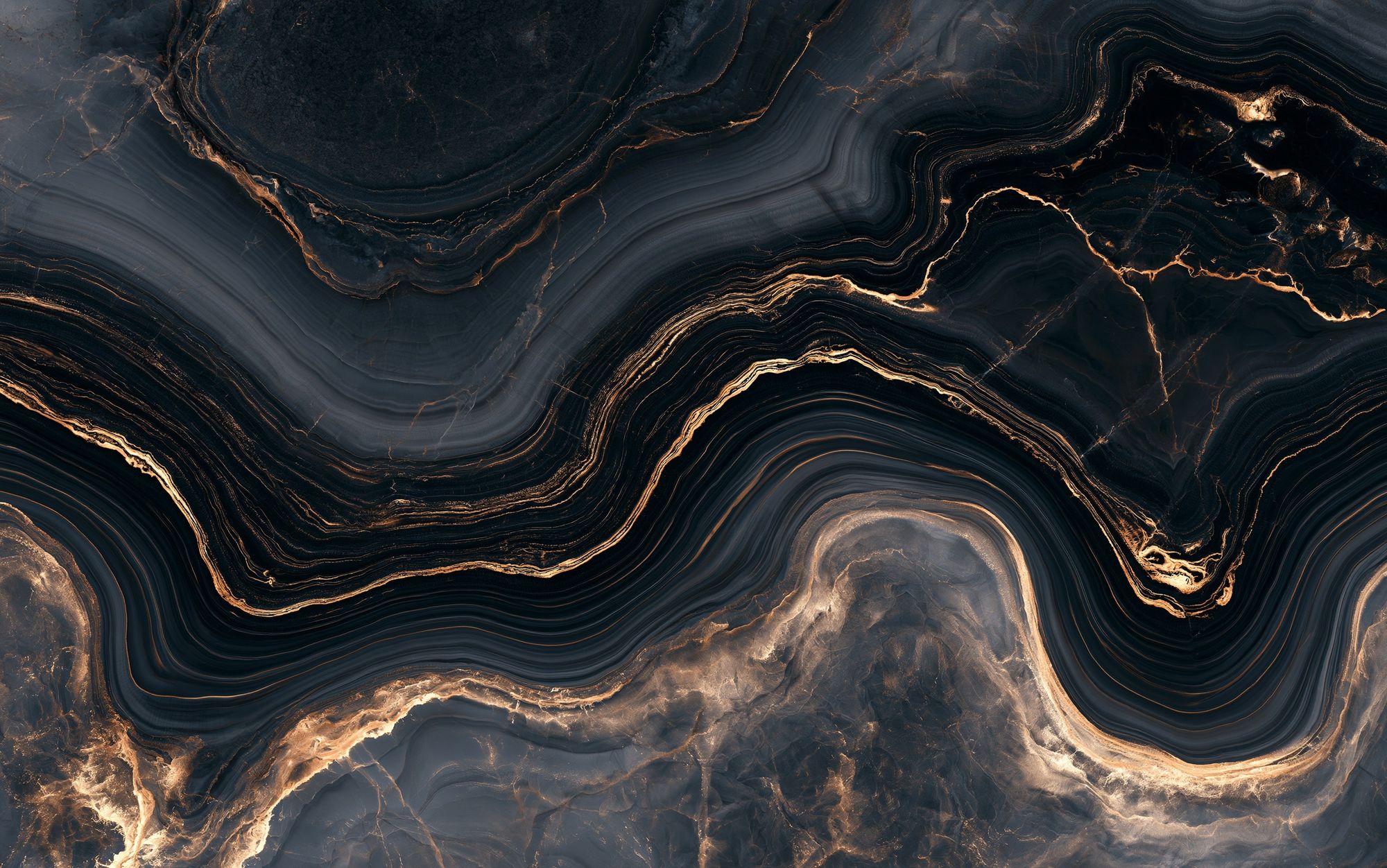 Obsidian Marble Abstract Poster. poster detail