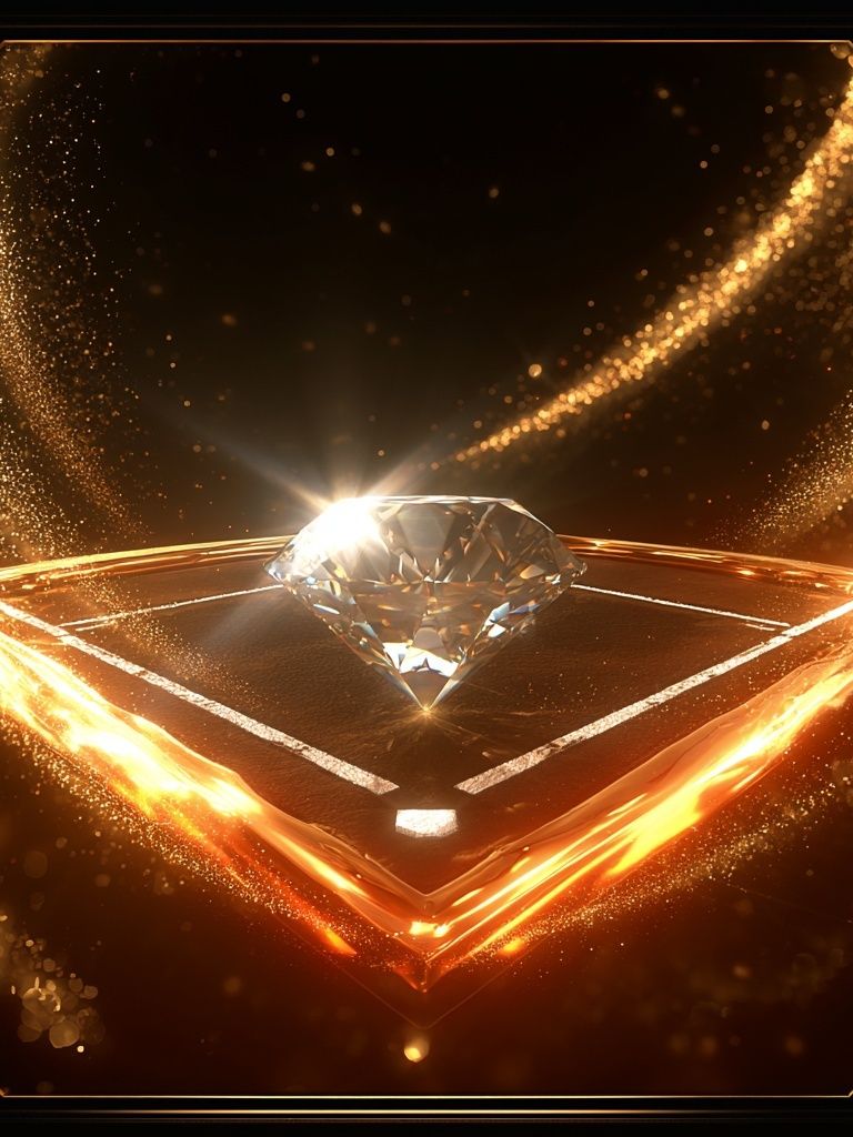 Diamond Glow Abstract Poster. poster detail