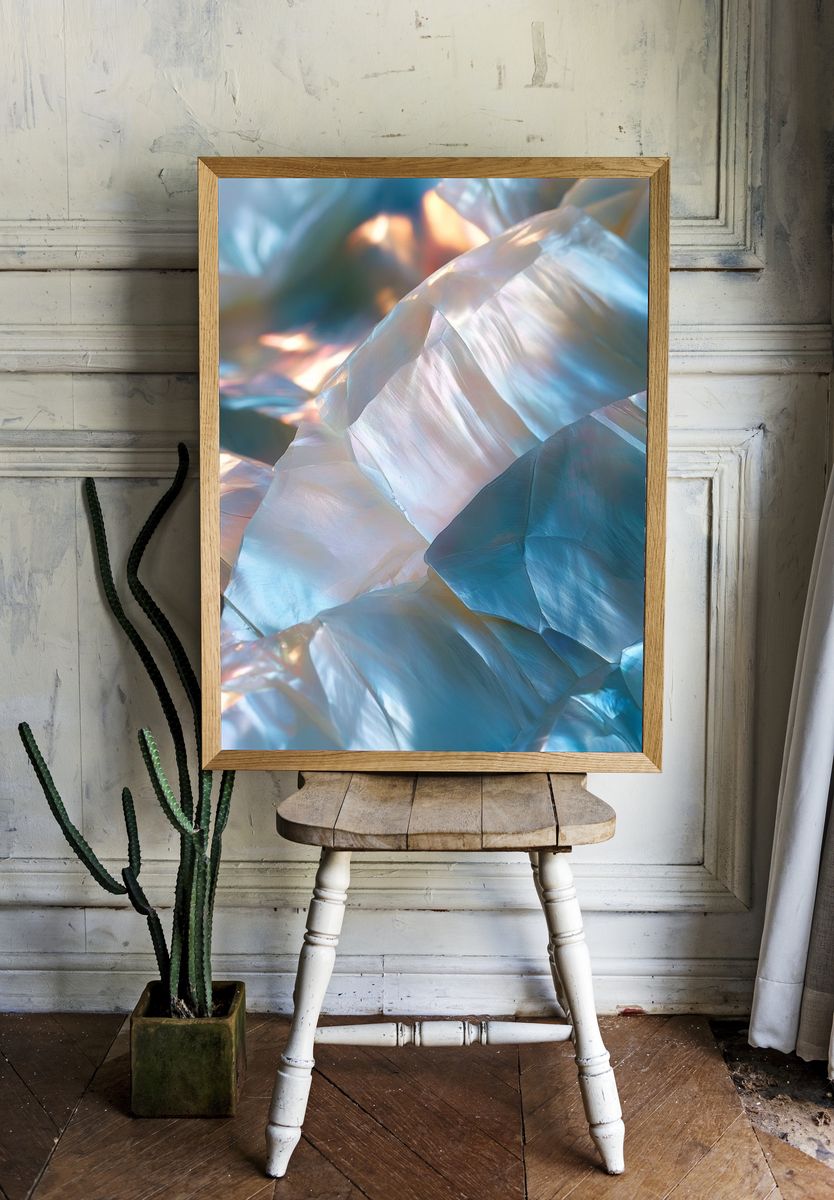 Iridescent Crystal Abstract Poster. room preview