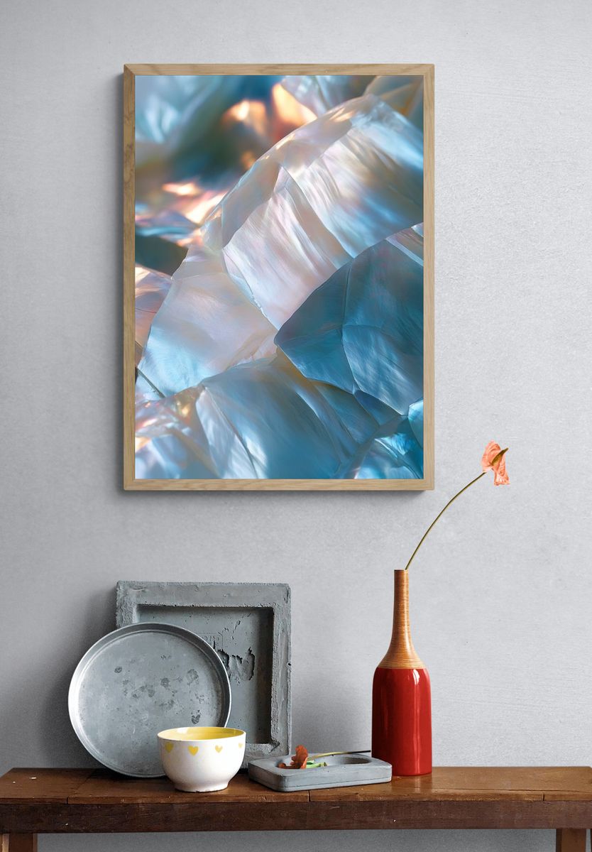 Iridescent Crystal Abstract Poster. — room view 3