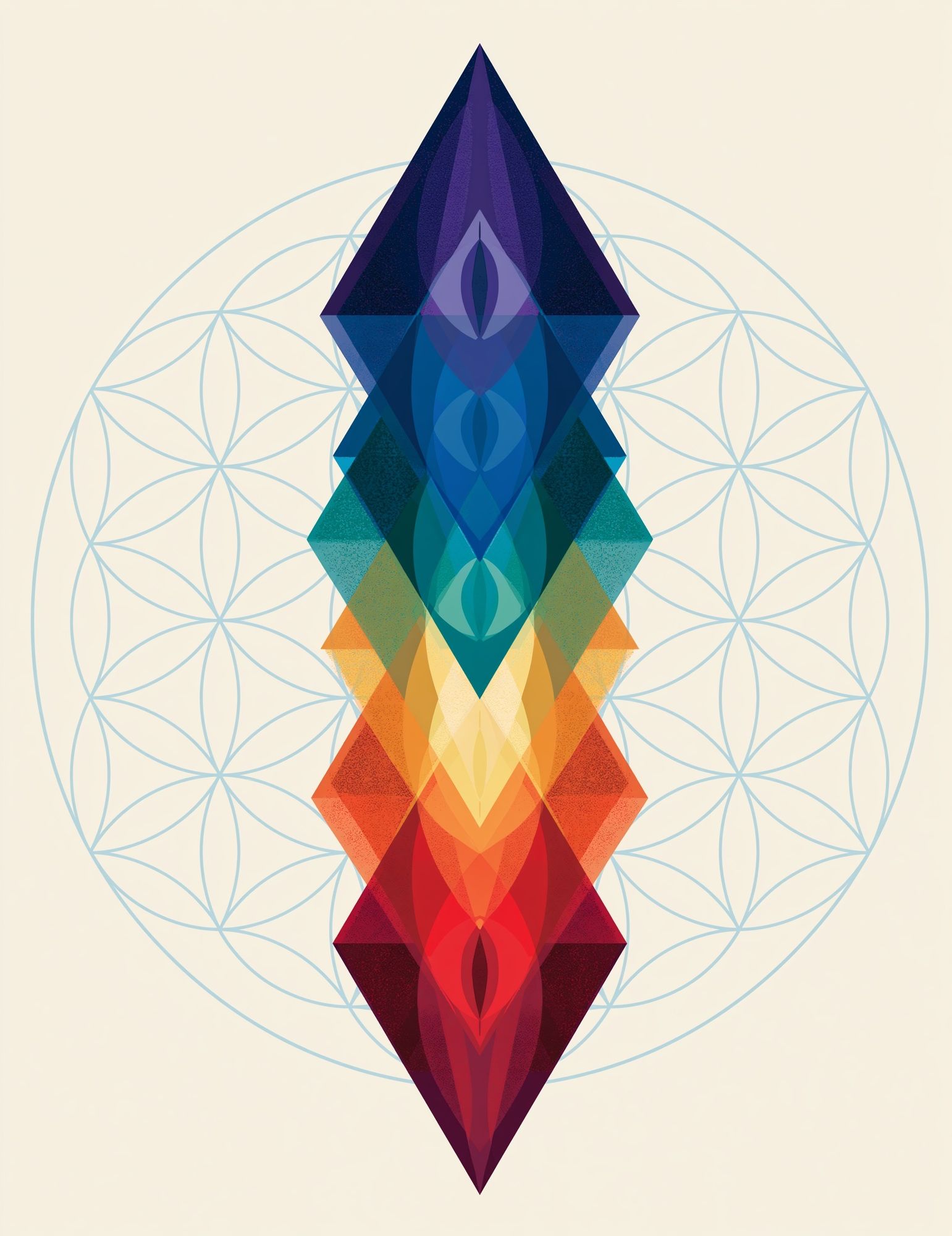 Sacred Geometry Prism Poster. poster detail