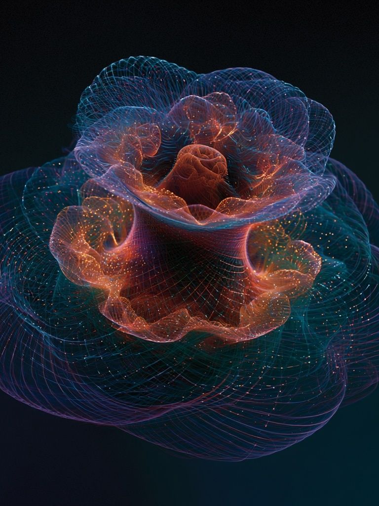 Neon Bloom Abstract Poster. poster detail