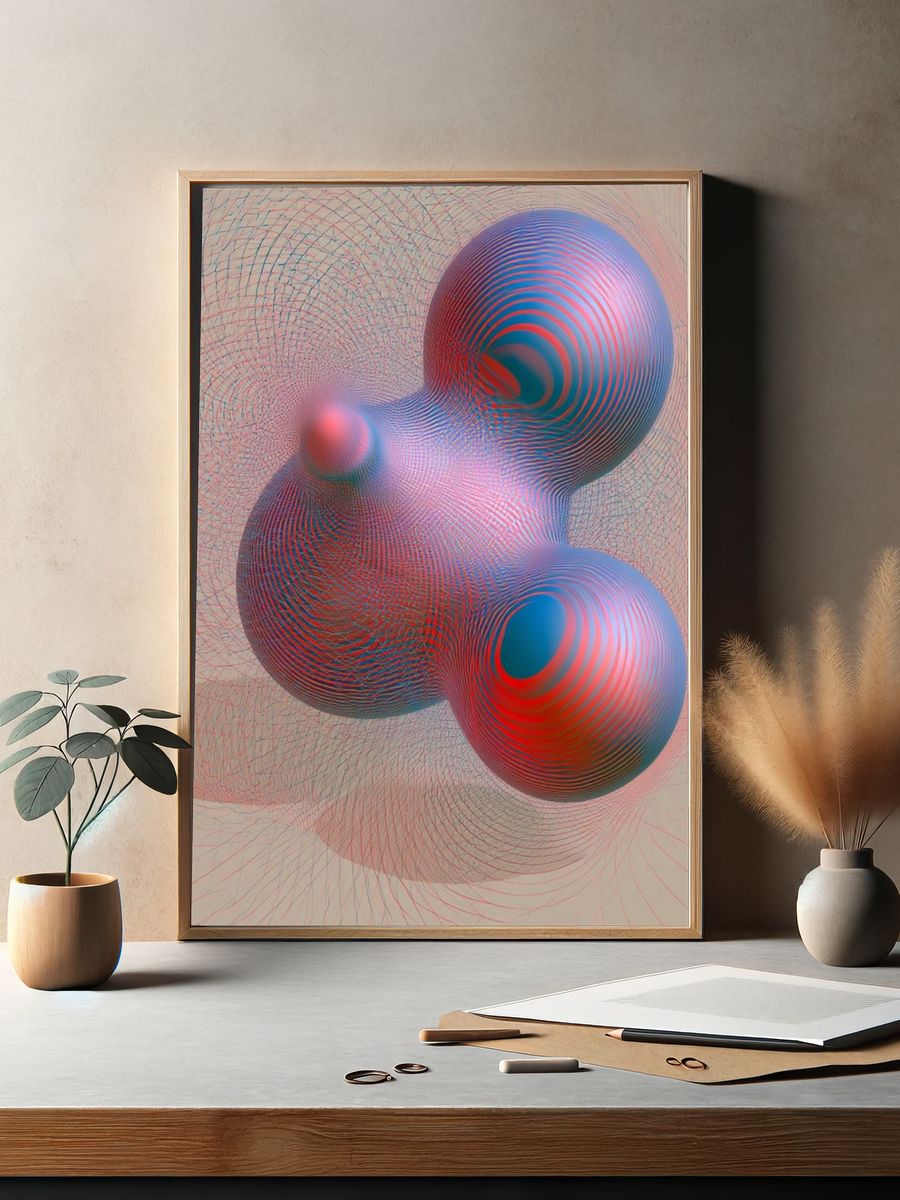 Chromatic Orbital Abstract Poster. — room view 2