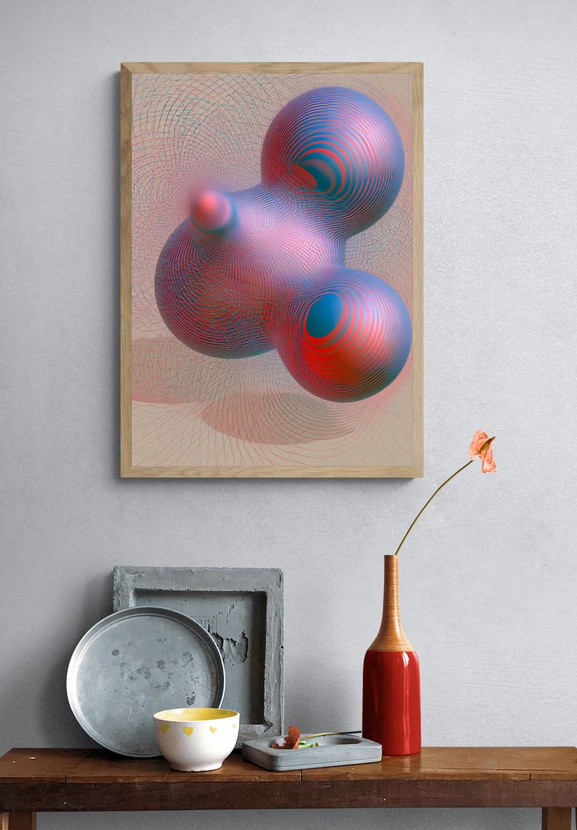 Chromatic Orbital Abstract Poster. — room view 3