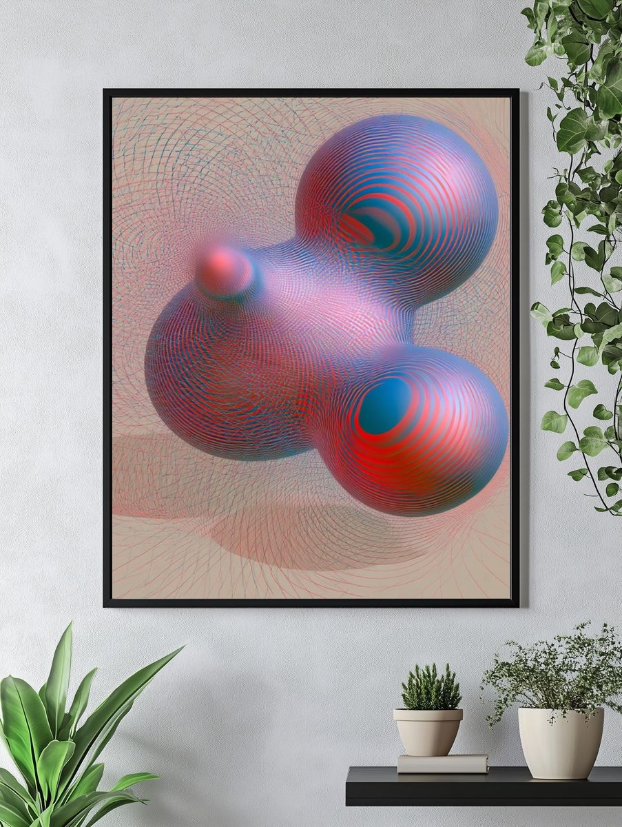 Chromatic Orbital Abstract Poster. — room view 4