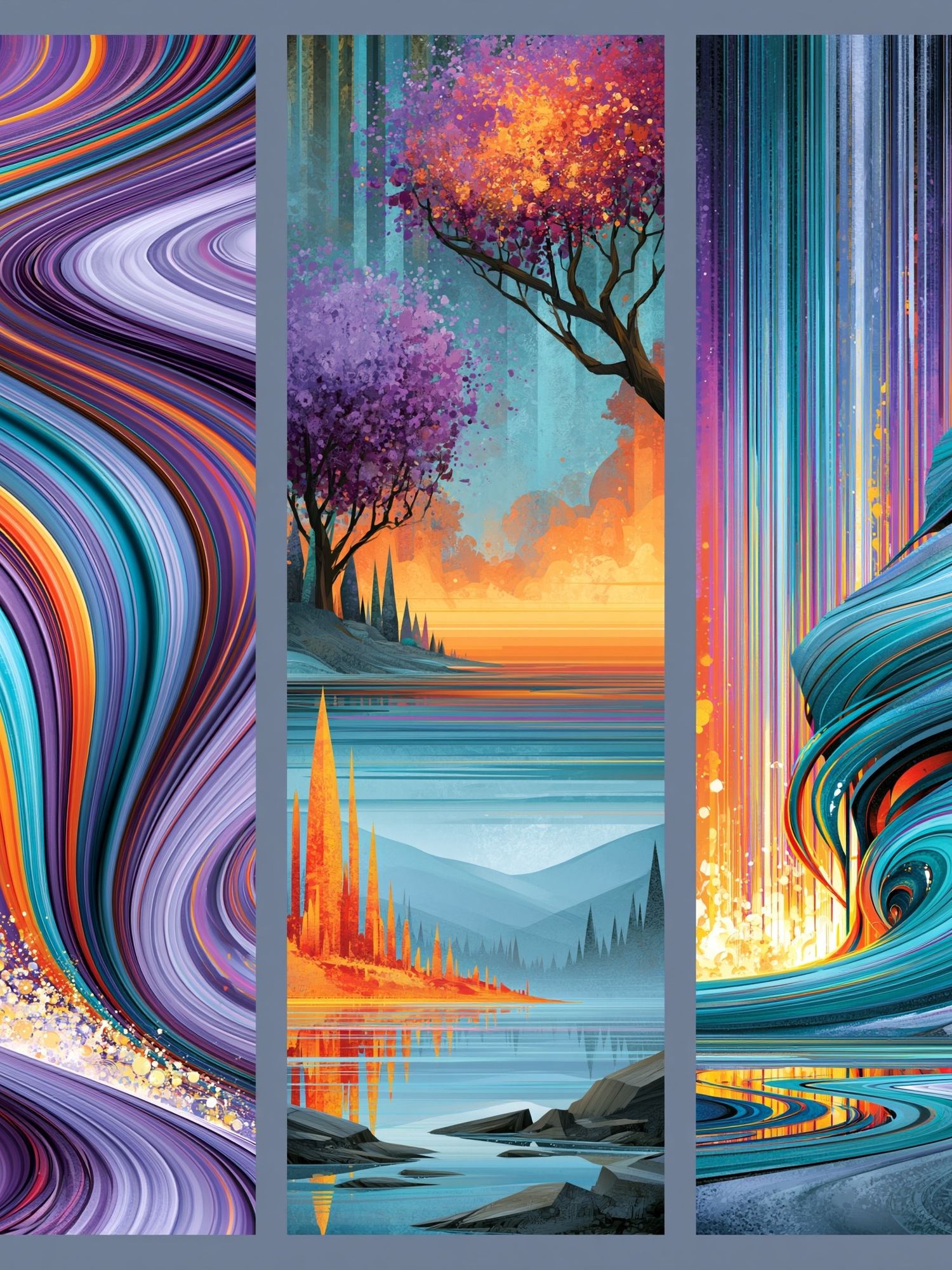 Abstract Color Flow Poster. poster detail