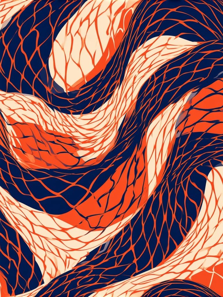 Abstract Wave Mesh Poster. poster — abstract art