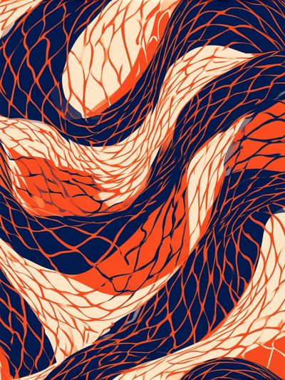Abstract Wave Mesh Poster.