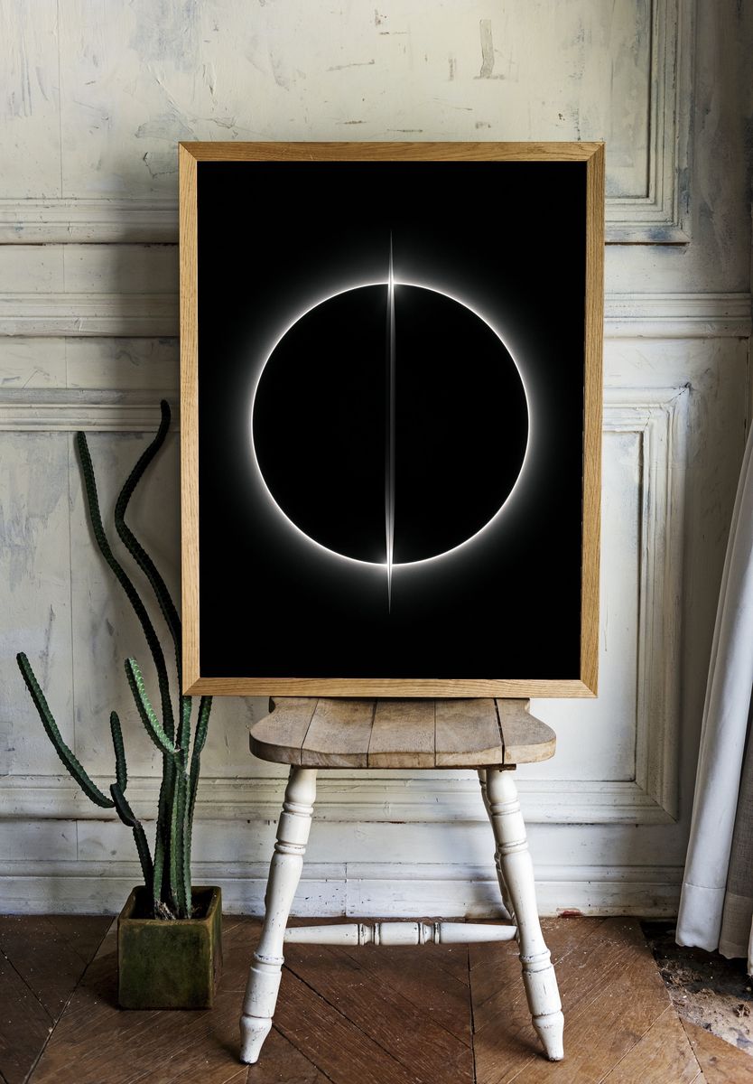 Eclipse Halo Abstract Poster. — room view 1