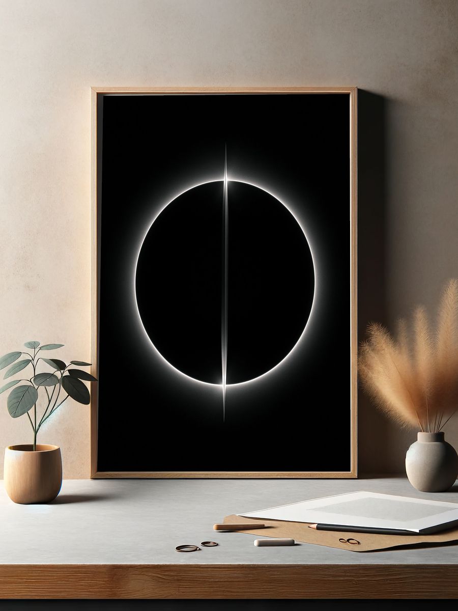 Eclipse Halo Abstract Poster. — room view 2