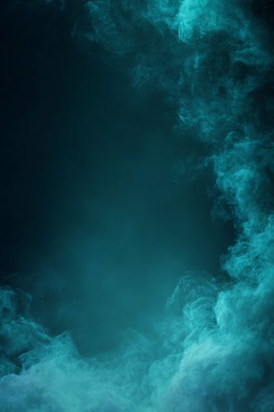 Aqua Smoke Abstract Poster.