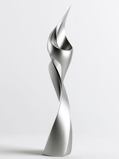 Silver Spiral Sculpture Poster. poster