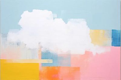 Pastel Cloud Abstract Poster. poster