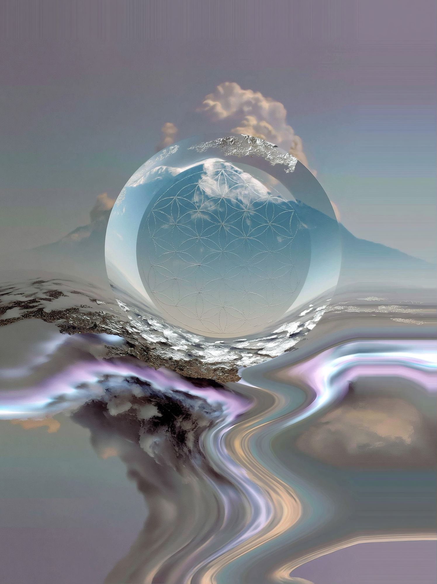 Crystal Mountain Portal Abstract Print. poster — abstract art