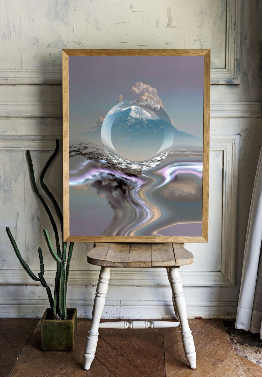 Crystal Mountain Portal Abstract Print. — room view 1