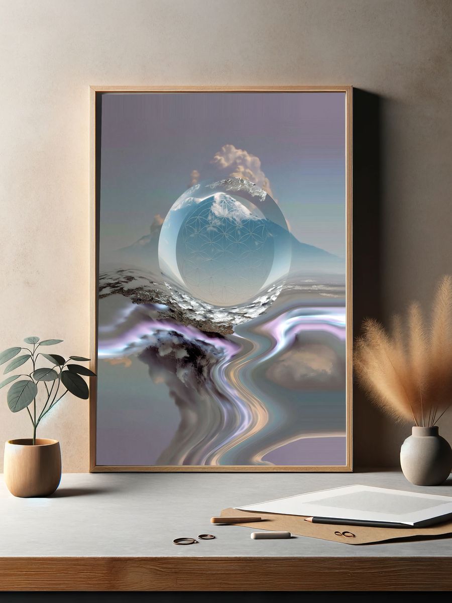 Crystal Mountain Portal Abstract Print. — room view 2