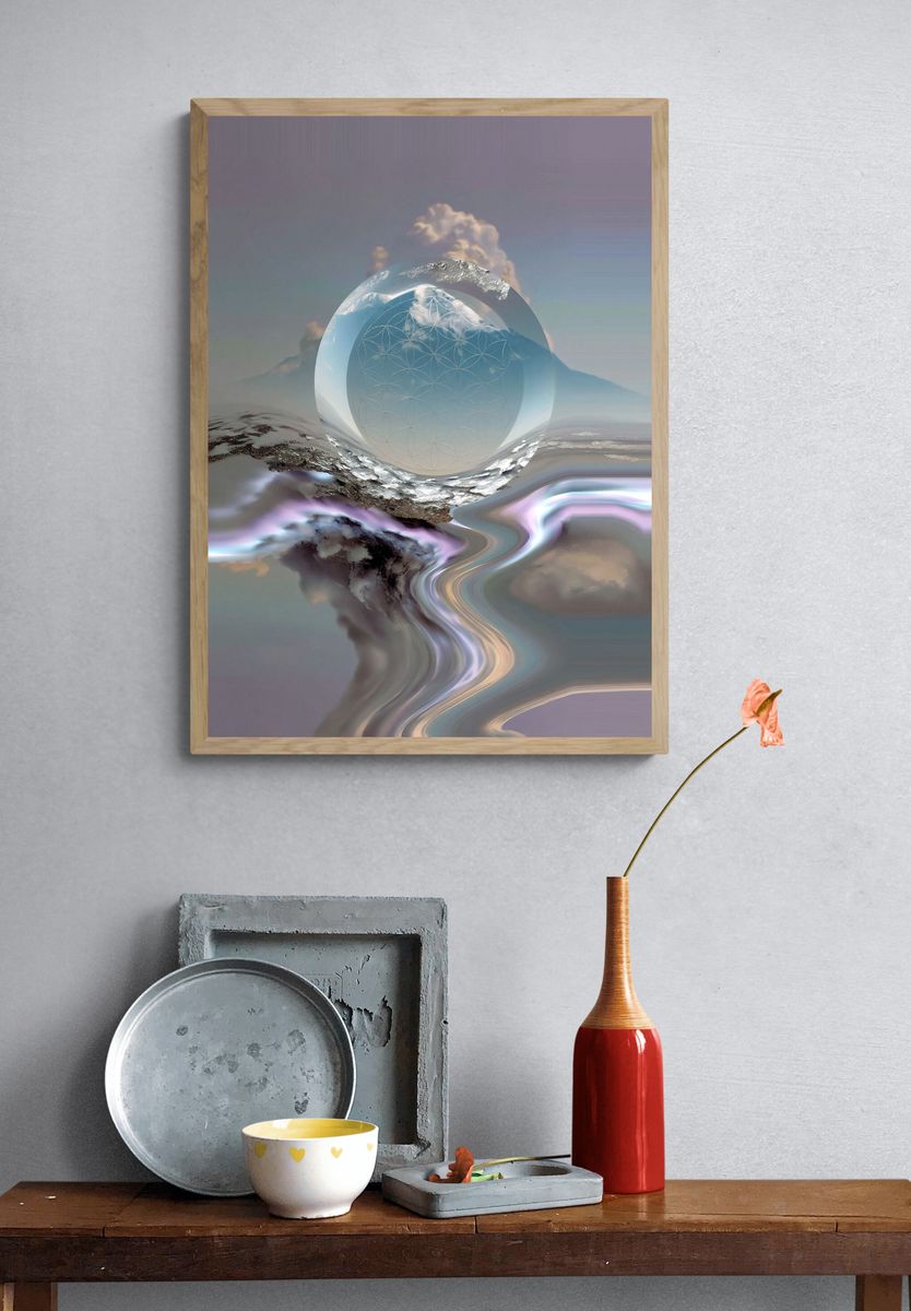 Crystal Mountain Portal Abstract Print. — room view 3