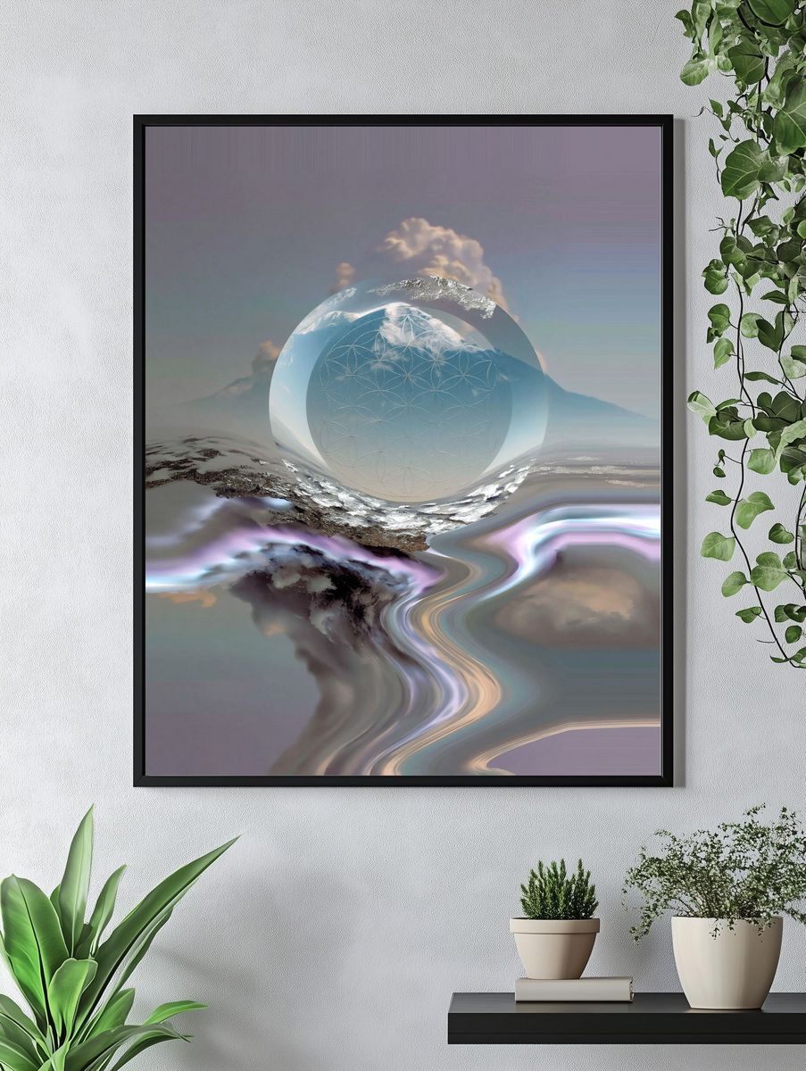 Crystal Mountain Portal Abstract Print. — room view 4