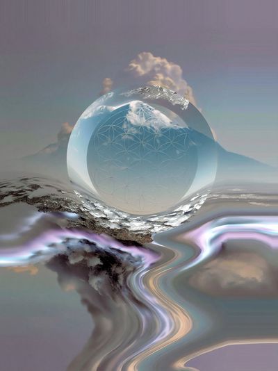 Crystal Mountain Portal Abstract Print.