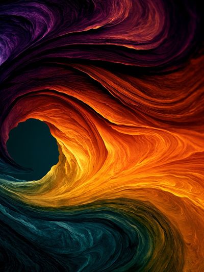 Vibrant Color Wave Abstract Poster.