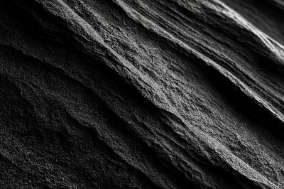 Monochrome Rock Texture Abstract Print.