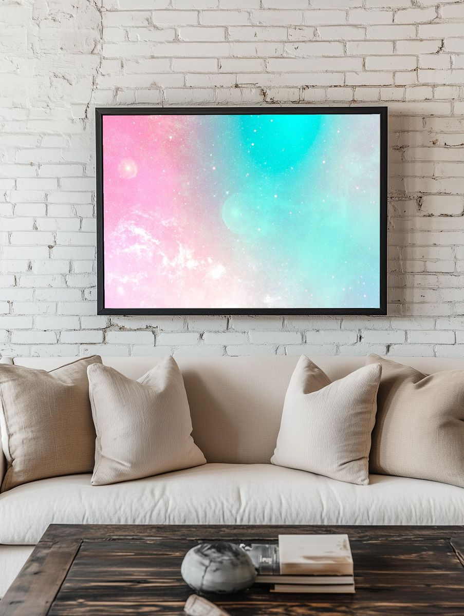 Gradient galaxy patterned background illustration. room preview