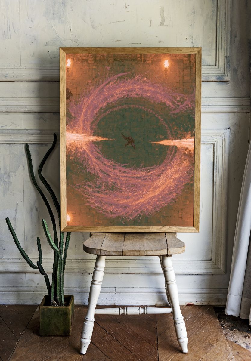 Cosmic Energy Ring Print. room preview