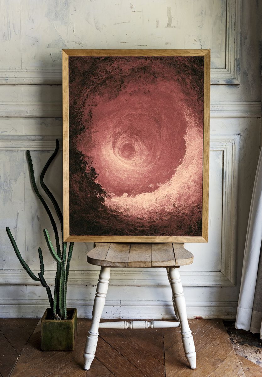 Rose Spiral Abstract Poster. room preview
