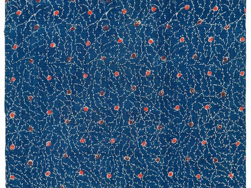 Blue Japanese fabric pattern. Original. poster detail