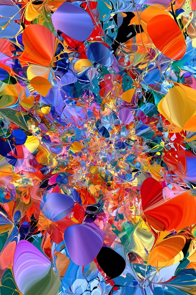 Chromatic Burst Abstract Poster. poster detail