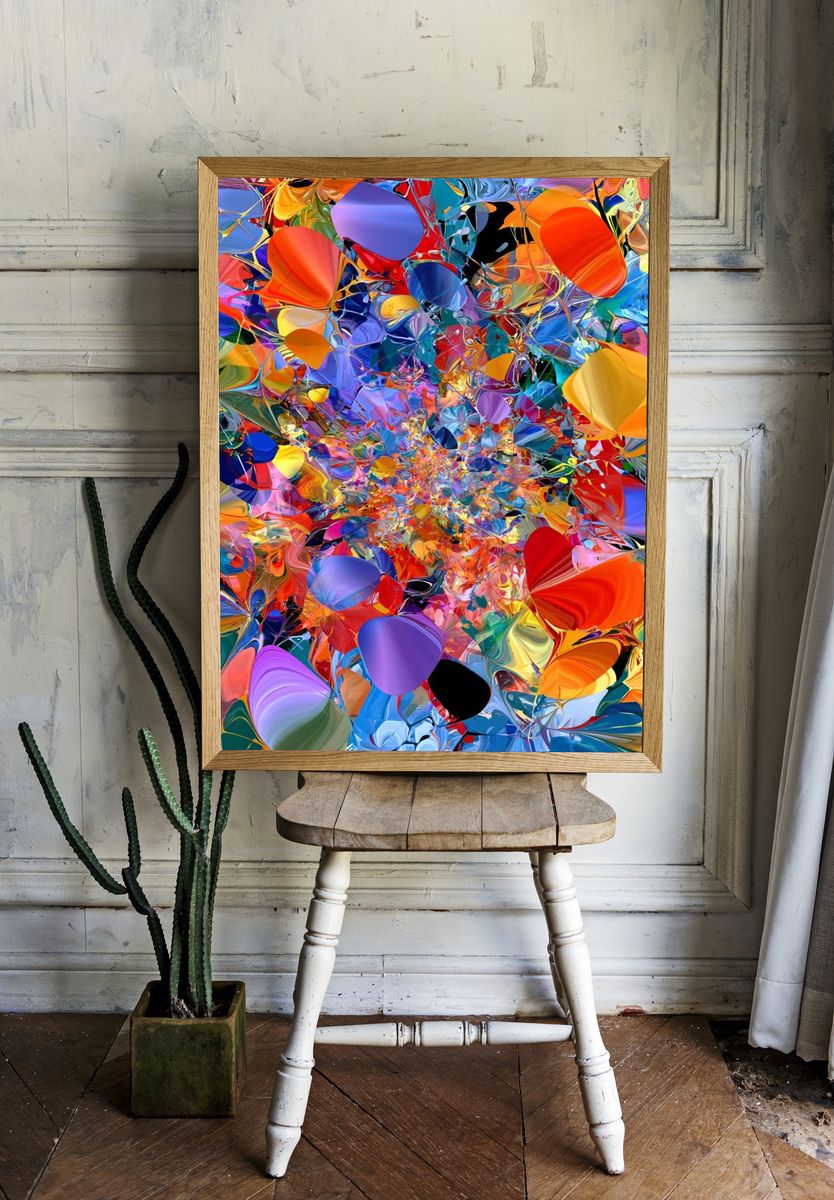 Chromatic Burst Abstract Poster. — room view 1