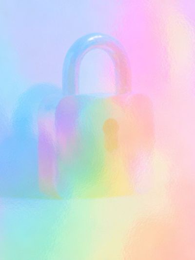 Pastel Padlock Abstract Poster.