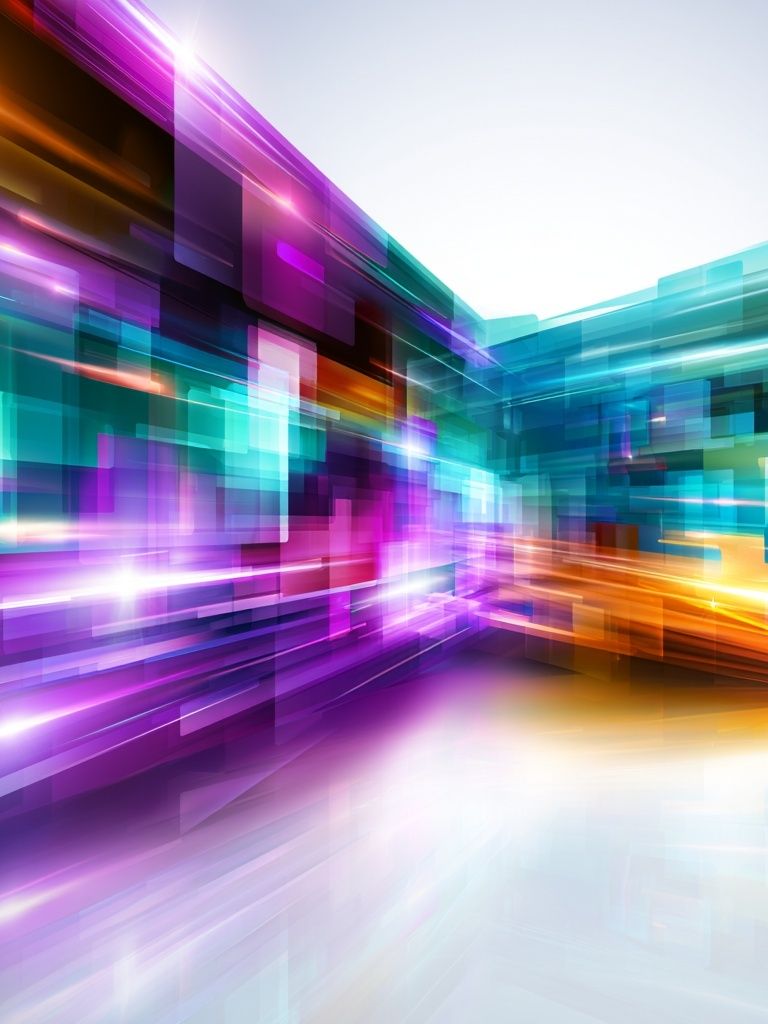 Neon Motion Abstract Poster. poster — abstract art