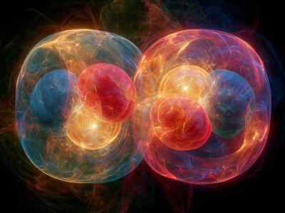 Neon Orbital Energy Abstract Poster.