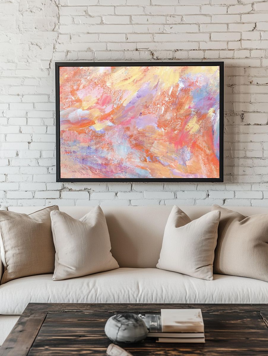 Abstract art canvas , free. room preview
