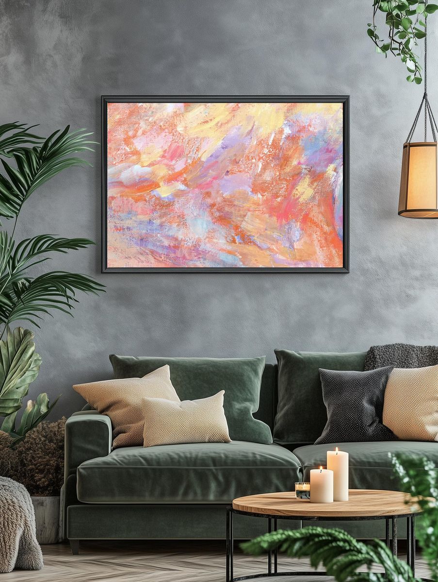 Abstract art canvas , free. — room view 4