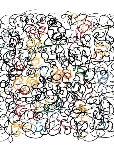 Abstract Scribble Color Poster.