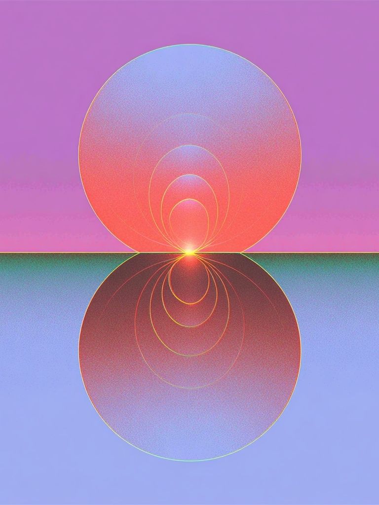 Radiant Orb Abstract Poster. poster — abstract art