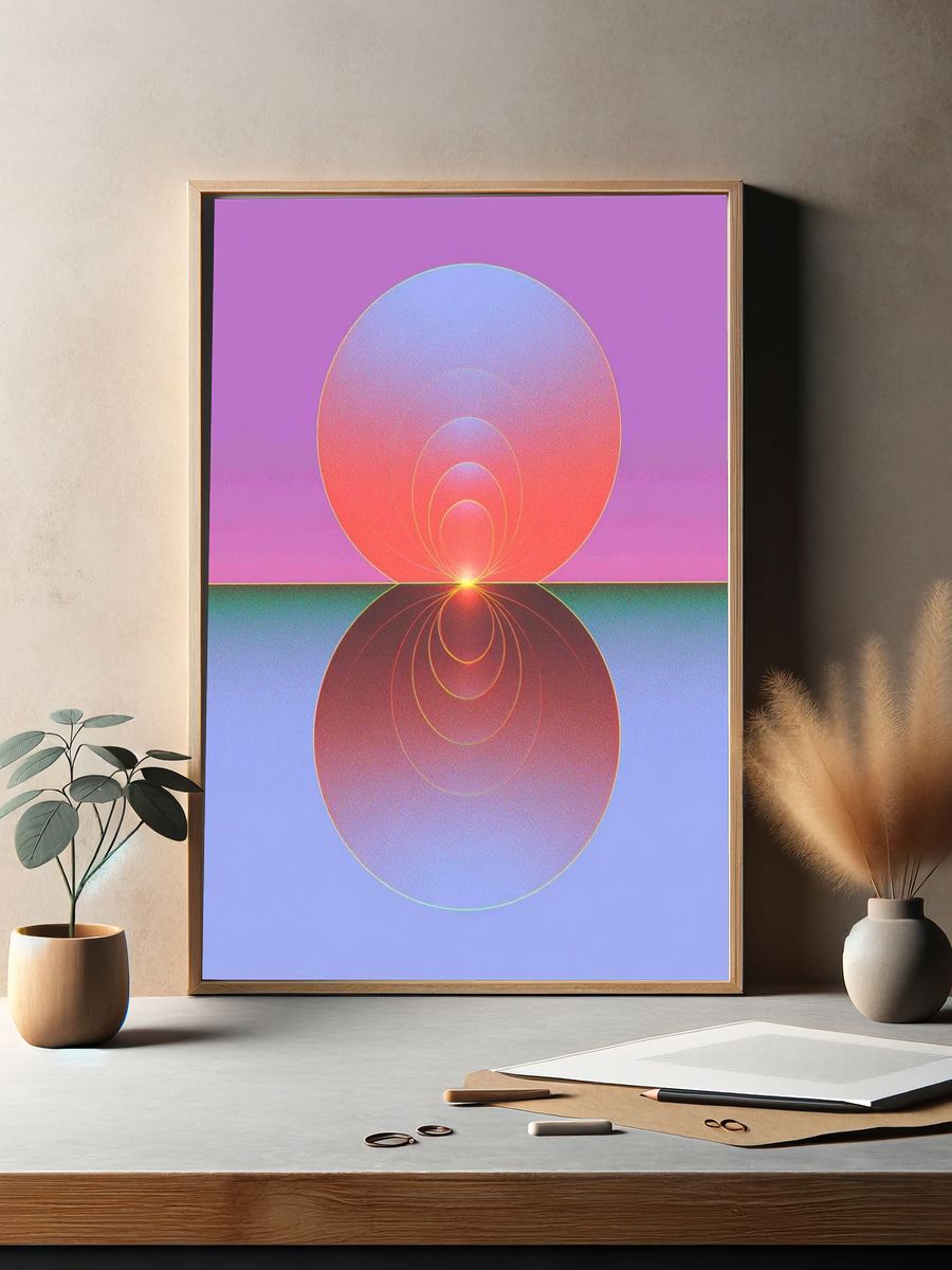 Radiant Orb Abstract Poster. — room view 2