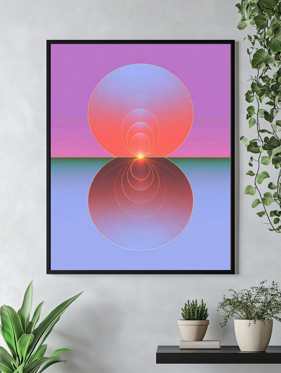 Radiant Orb Abstract Poster. — room view 4