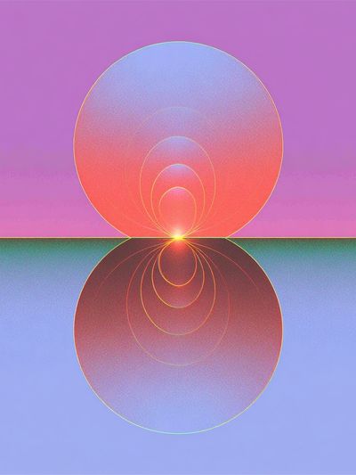 Radiant Orb Abstract Poster.